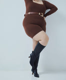 AUGGIE EXTRA WIDE CALF BOOTS BLACK LEATHER