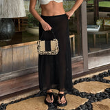 SEYCHELL HANDBAG BLACK NATURAL WOOD