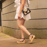 TROPEZ CROSSBODY BLACK NATURAL CANE