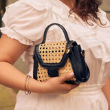 TROPEZ CROSSBODY BLACK NATURAL CANE