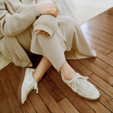 NOTICE LACE SNEAKERS IVORY SUEDE