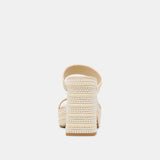 ALIYA PEARL HEELS VANILLA RAFFIA