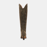 ARIANA WIDE CALF BOOTS ARMY SUEDE