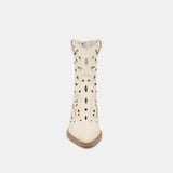 ZENOBI BOOTIES OFF WHITE LEATHER