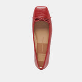 ANISA BALLET FLATS RED CRINKLE PATENT