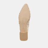 BIRDIE FLATS OFF WHITE WOVEN LEATHER