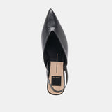BYANCA FLATS BLACK LEATHER