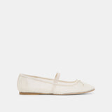 RAEVEN BALLET FLATS WHITE TULLE