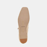 REYES WIDE BALLET FLATS GOLD DISTRESSED LEATHER