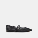 RODNI MESH BALLET FLATS BLACK WOVEN MESH