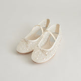 CADEL PEARL BALLET FLATS IVORY MESH