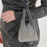 ANNA HANDBAG BLACK CRYSTAL MESH