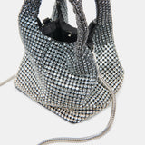 ANNA HANDBAG BLACK CRYSTAL MESH