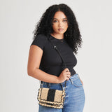 SEYCHELL HANDBAG BLACK NATURAL WOOD