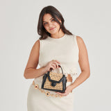 TROPEZ CROSSBODY BLACK NATURAL CANE