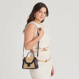 TROPEZ CROSSBODY BLACK NATURAL CANE