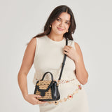 TROPEZ CROSSBODY BLACK NATURAL CANE
