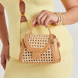 TROPEZ CROSSBODY CAMEL NATURAL CANE