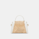 TROPEZ CROSSBODY WHITE NATURAL CANE
