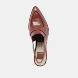 ADELE HEELS BROWN CRINKLE PATENT LEATHER
