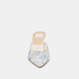 CLEO HEELS BLUE FLORAL MESH