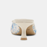 CLEO HEELS BLUE FLORAL MESH