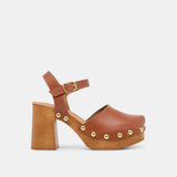CLOVER HEELS COGNAC LEATHER