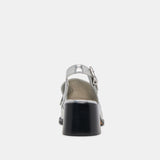 HARDI HEELS SILVER DISTRESSED LEATHER