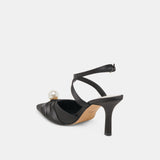 KAYSEY HEELS ONYX SATIN