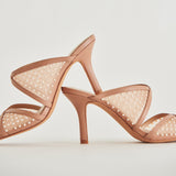 MANDEL PEARL HEELS COCOA MESH