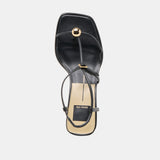 MYLEE HEELS BLACK LEATHER
