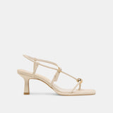 MYLEE HEELS CREME LEATHER