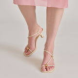 MYLEE HEELS CREME LEATHER