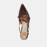 PAMLA MID WIDE HEELS CRANBERRY CRINKLE PATENT