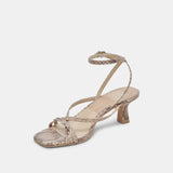 ZAMAL HEELS SAND SNAKE EMBOSSED