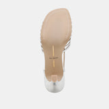 NIVANA HEELS SILVER DISTRESSED LEATHER