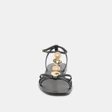 FAUN SANDALS BLACK LEATHER