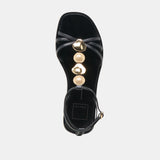 FAUN SANDALS BLACK LEATHER