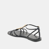 FAUN SANDALS BLACK LEATHER
