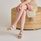 STARLA MESH SANDALS CREME WOVEN MESH
