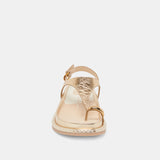STEFAN SANDALS GOLD DISTRESSED LEATHER