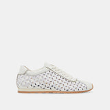 DANIE SNEAKERS WHITE LEATHER + GOLD BOW CHARM BUNDLE