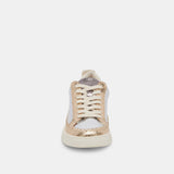NICONA SNEAKERS SILVER GOLD EMBOSSED LEATHER