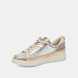 NICONA SNEAKERS SILVER GOLD EMBOSSED LEATHER