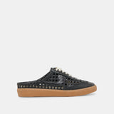 NOTICE SLIDE SNEAKERS BLACK WOVEN + GOLD CHARM BUNDLE